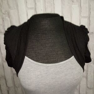black short sleeve shrug